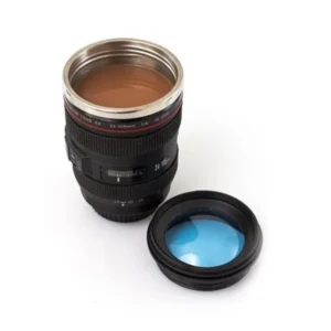 Camera Lens Mug with Lid | Objektíves bögre fedéllel