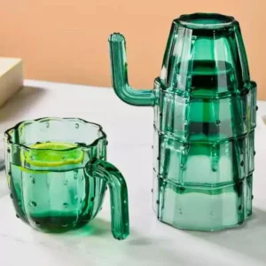 Cactus Glasses | Kaktusz Poharak,egymásra helyezhető pohár és pohárral készlet-4db
