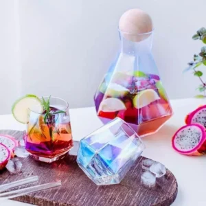 Diamante set: decanter with 4 glasses and cleaning balls | Diamante ajándék készlet: dekanter 4 pohárral és tisztító golyókkal