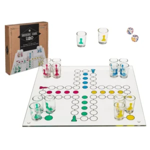 Ludo ivójáték 16 pohárral és 2 kockával | Ludo drinking game with 16 glasses and 2 dice