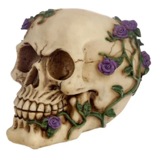Skull With Purple Roses