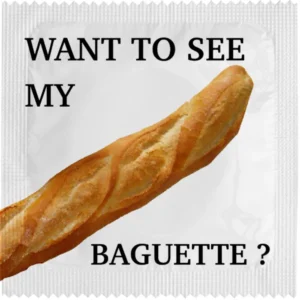 Condom - Want To See My Baguette? I Egyedi Óvszerek