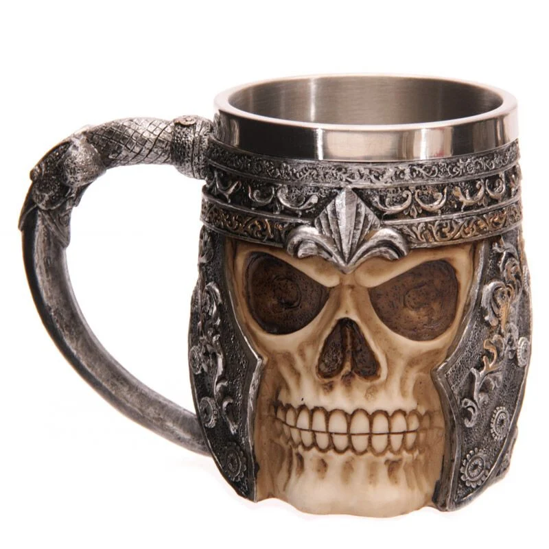 Decorative Tankard Warrior Skull