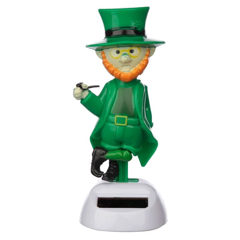 Lucky Leprechaun Solar-Powered Dancing Figure