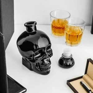 Black Skull Shaped Decanter | Fekete Koponya Formájú Dekantáló
