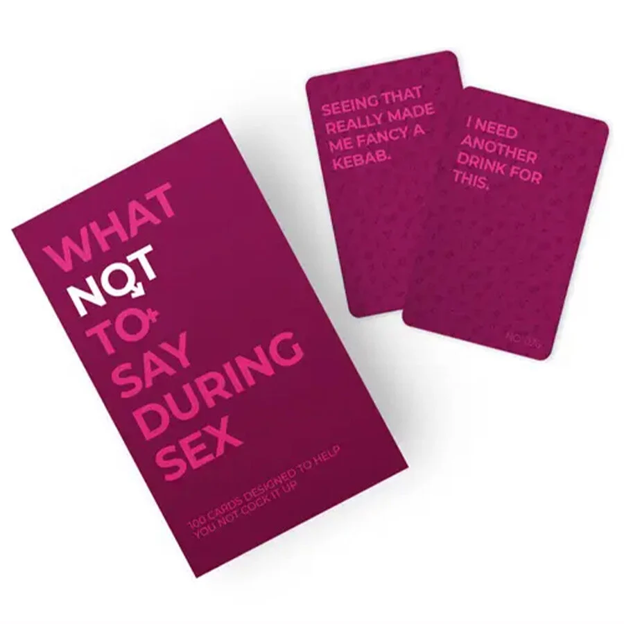 Things Not to Say During Sex Card Deck