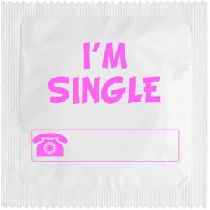 Condom - I'M Single (pink) I Egyedi Óvszerek