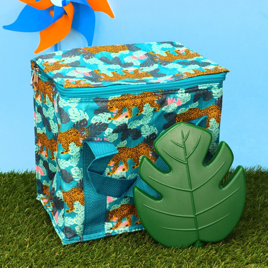 Dzsungel mintájú hűtőtáska jégakkuval