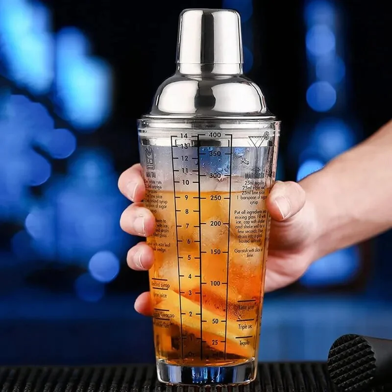Glass Cocktail Shaker | Üveg Koktél Shaker 400 ml