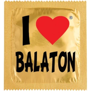 Condom - I Love Balaton (gold) I Egyedi Óvszerek