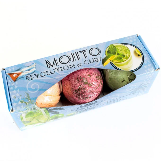 3 darabos Fürdőbomba Együttes Mojito - Cocktail Bath Bombs