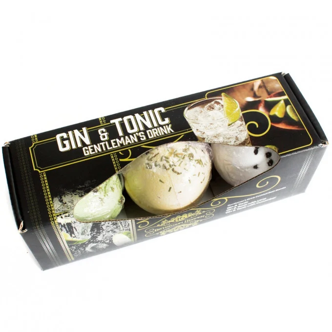 3 darabos Fürdőbomba Együttes Gin & Tonic - Cocktail Bath Bombs