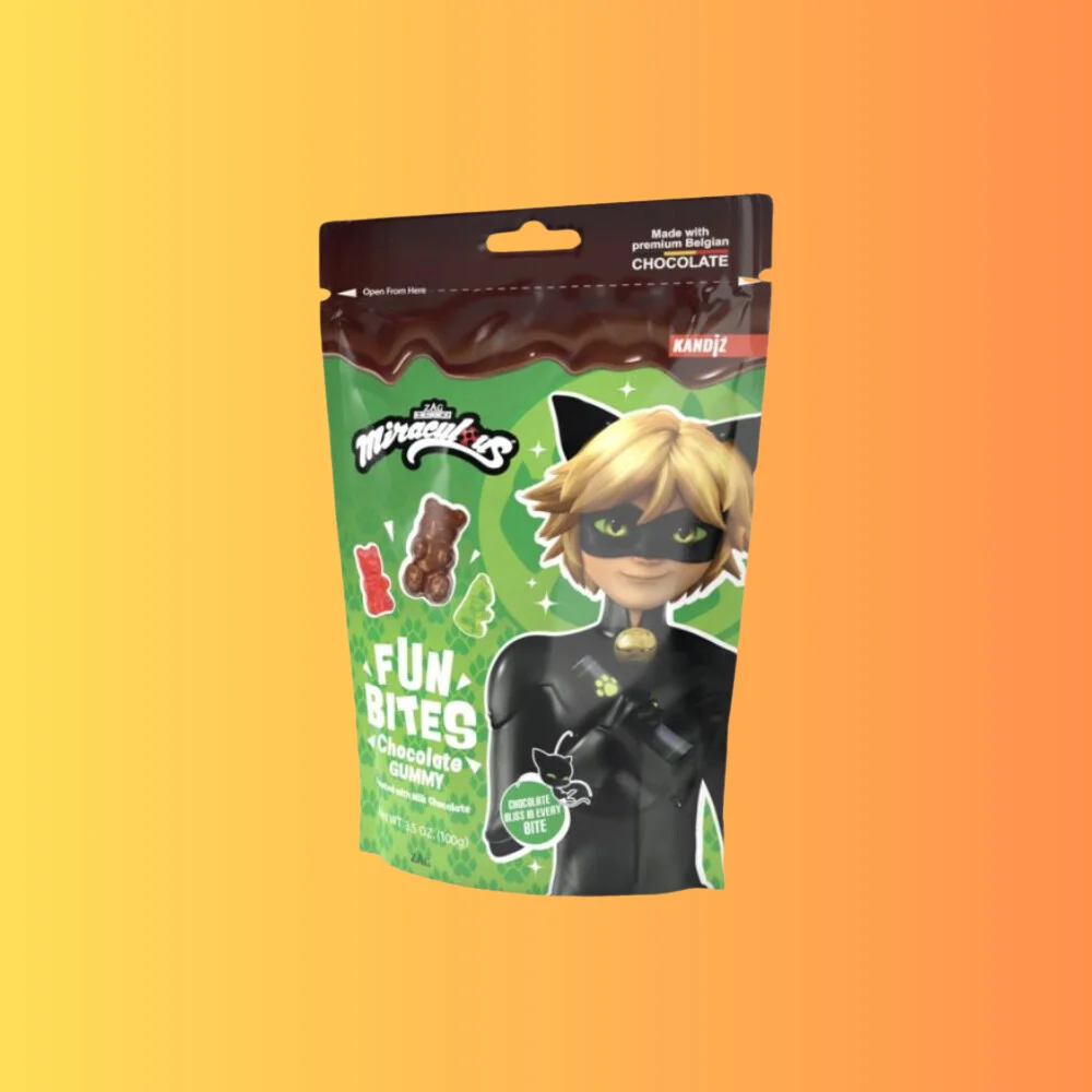 Fun Bites Chocolate Covered Gummy Candy 100g