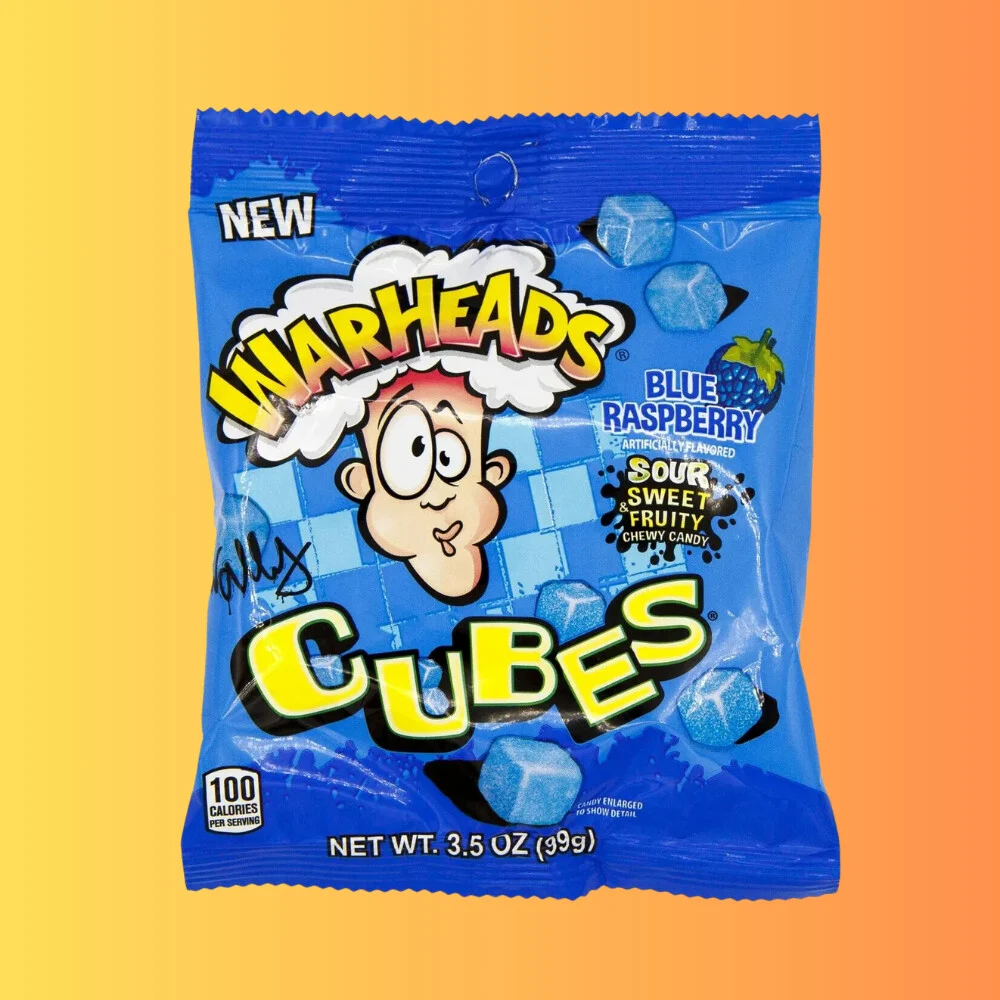 Warheads Blue Raspberry Cubes