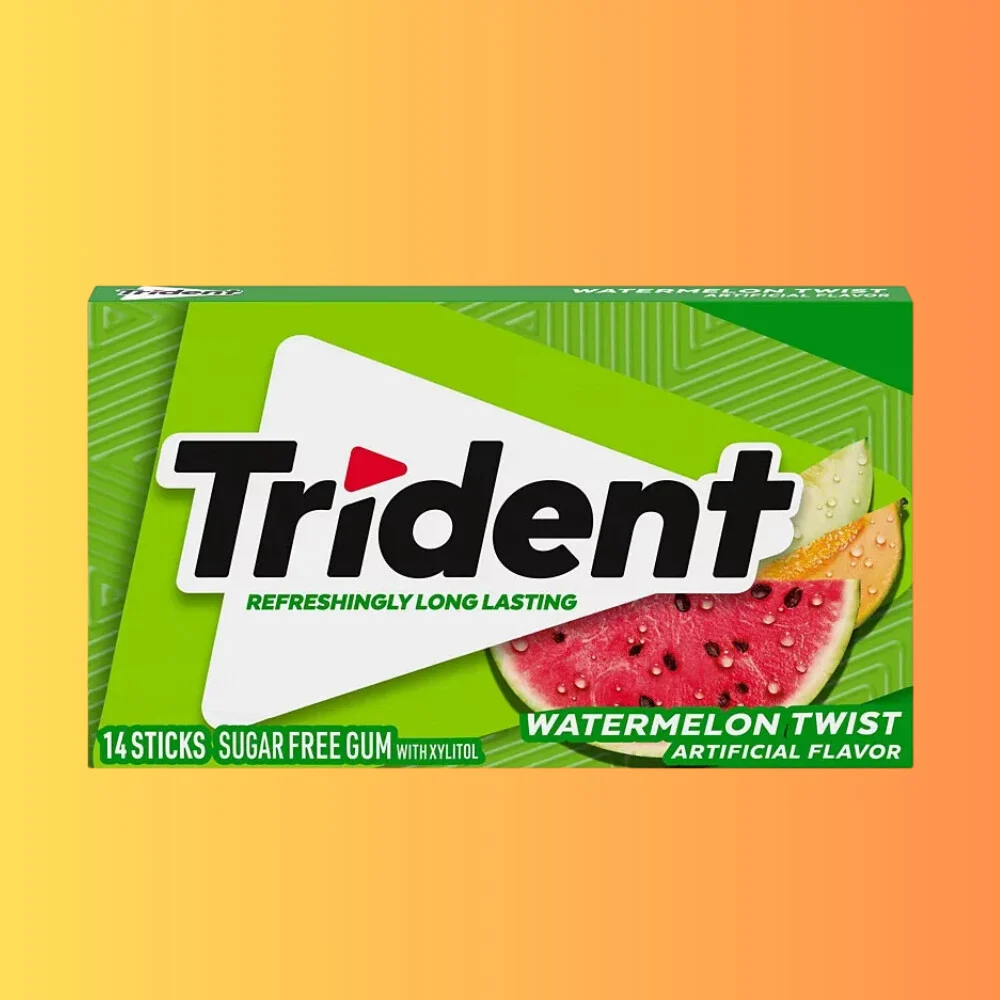 Trident Gum Watermelon Twist I Rágógumi Dinnye Forgatás 31g