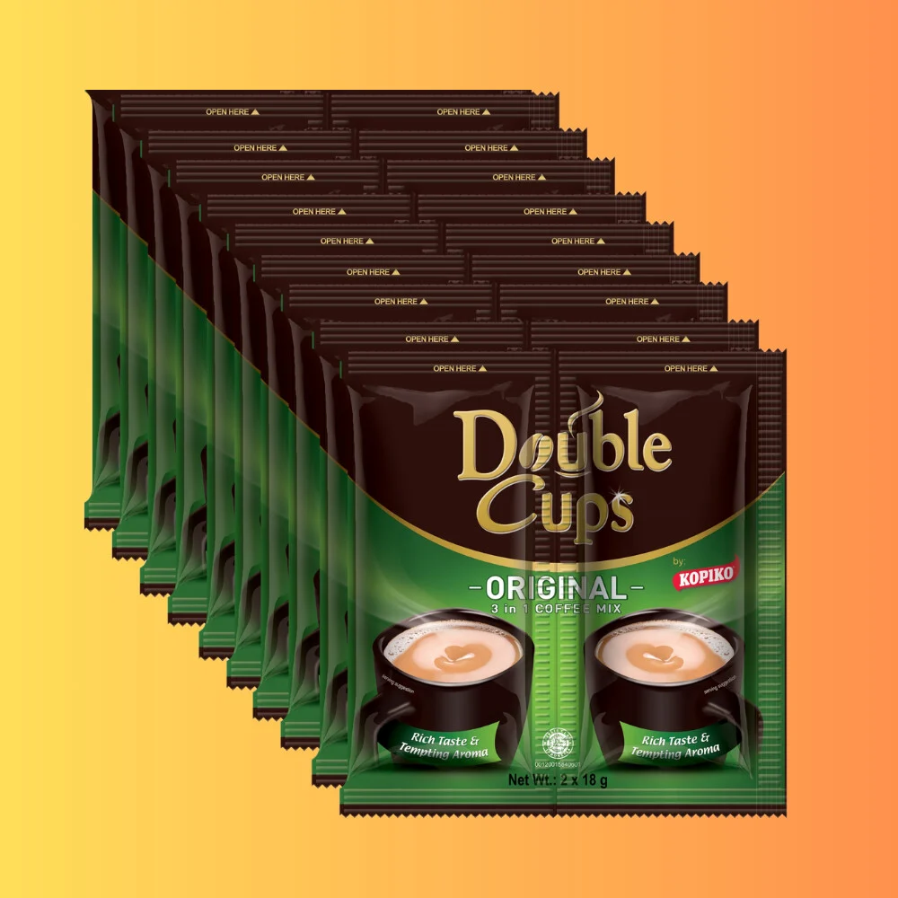 Kopiko Coffee Double Cups Twin | Dupla kávé ízű instant ital 10x36g