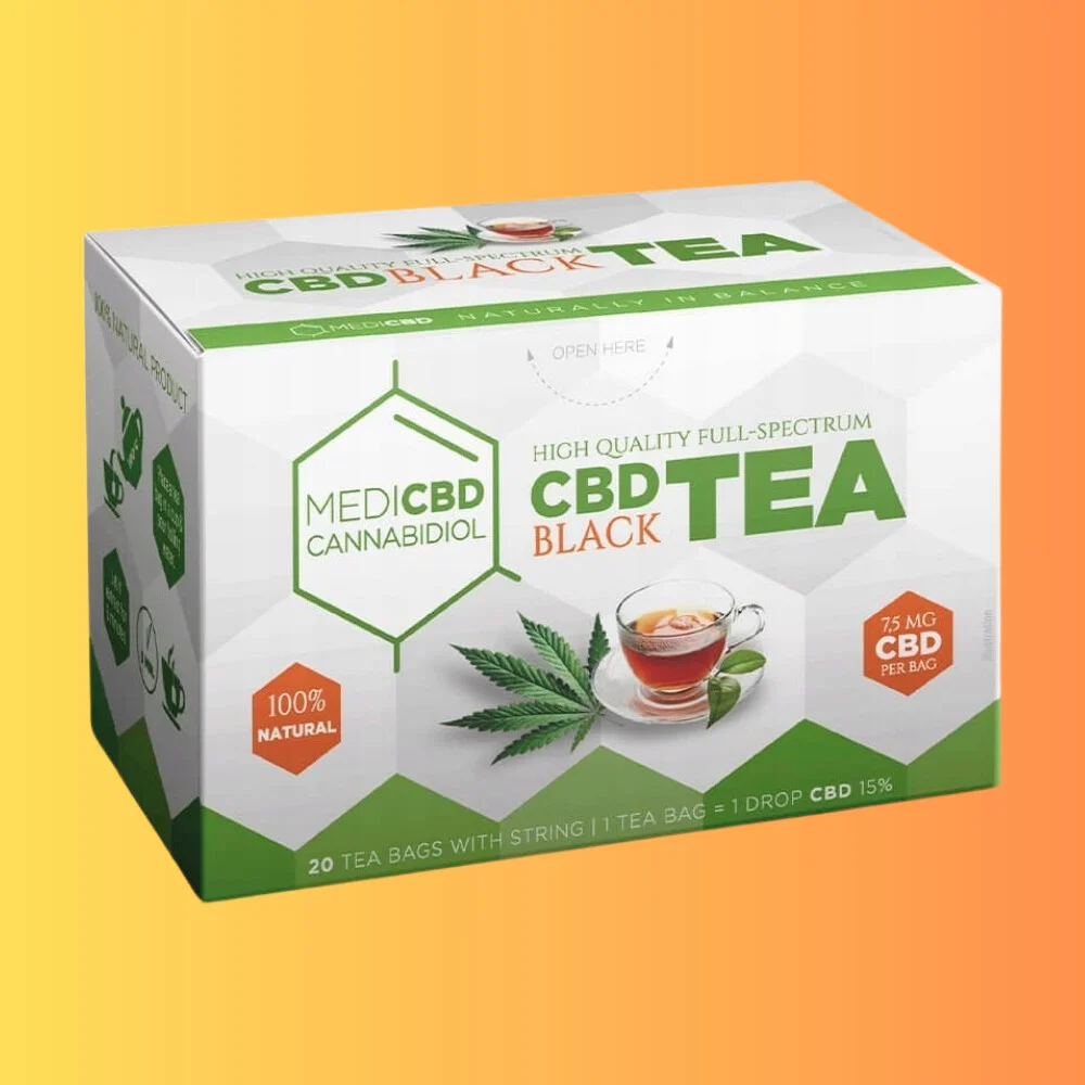 MediCBD Black Tea (Box of 20 Teabags) I Fekete Tea CBD-vel (20 filteres doboz), 7,5 mg CBD