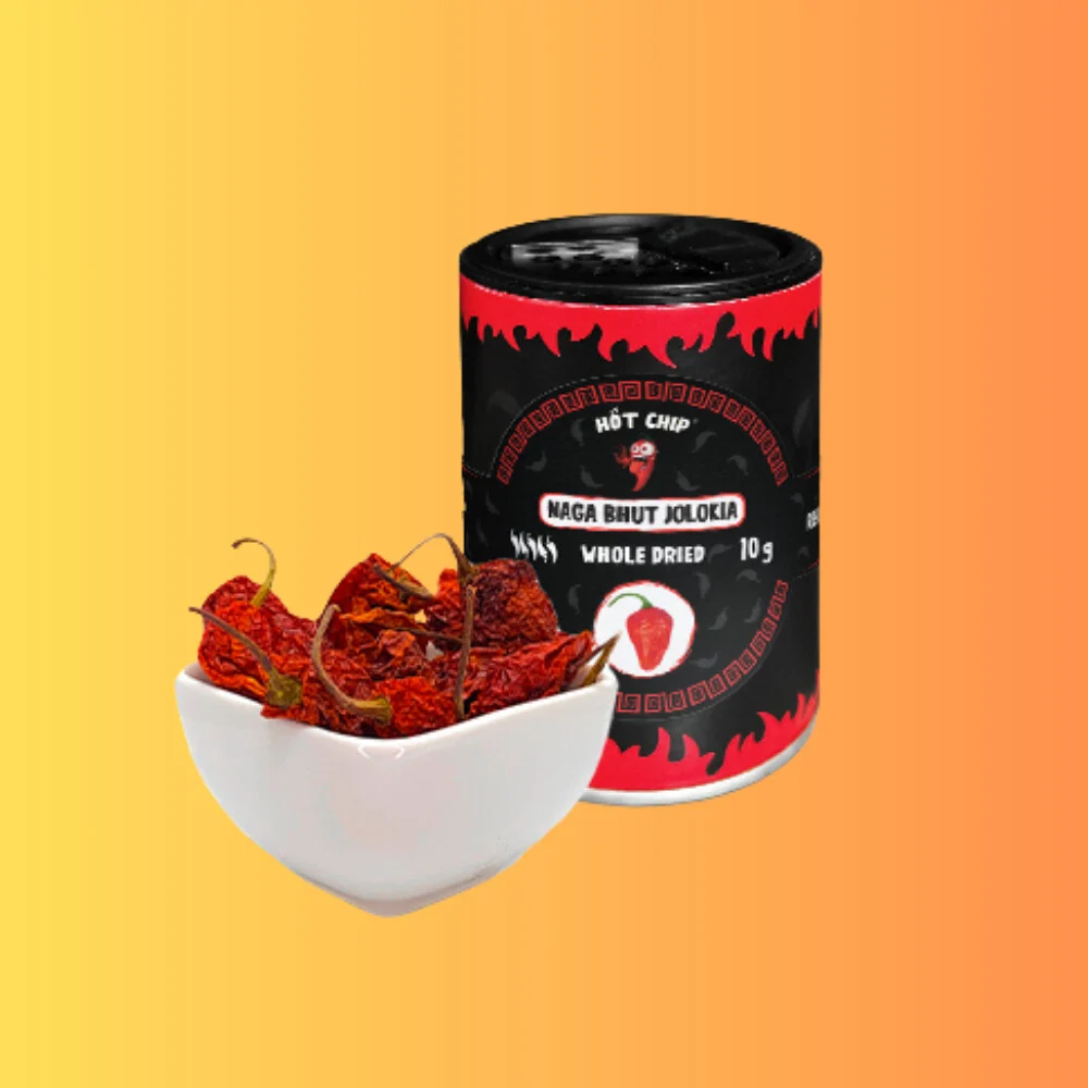 HOT-CHIP Naga Bhut Jolokia dried chili pods I szárított chili hüvelyek 10g