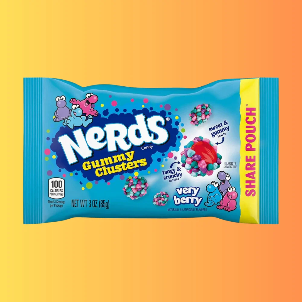 Nerds Gummy Clusters Very Berry Share Pouch 85g I Nagyon Bogyós Ízű Gumicukor