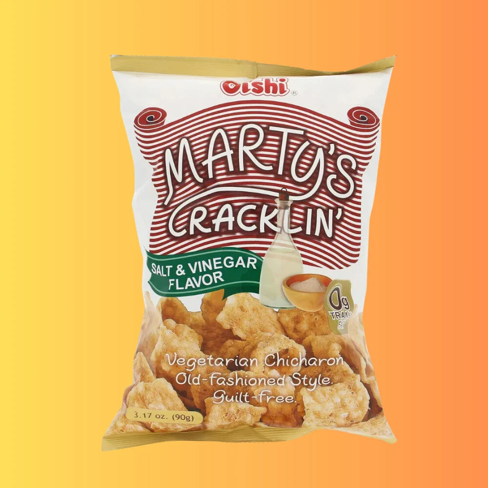 Oishi Marty’s Crackling Salt & Vinegar Chicharon | Só és Ecet Chicharon 90g