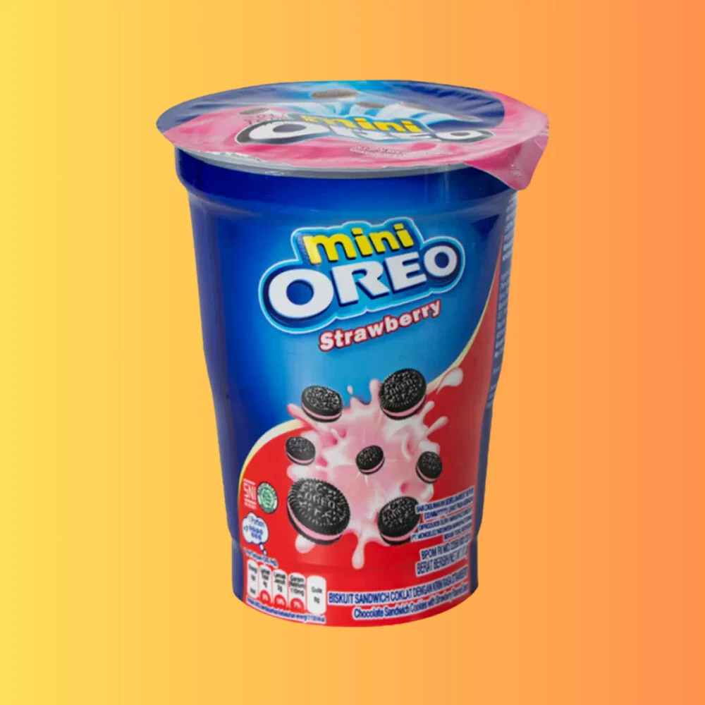 Oreo Mini Strawberry epres keksz pohárban 63g