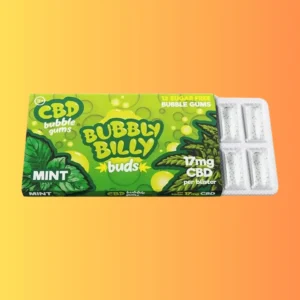 Bubbly Billy Buds Mint Flavoured Chewing Gum I Mentás Rágógumi-17mg CBD