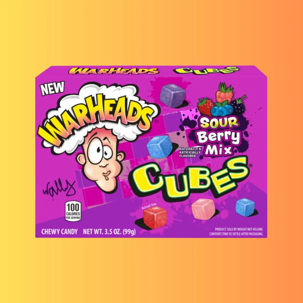 Warheads Sour Cubes Berry Mix I savanyú kocka rágós gumicukor 99g