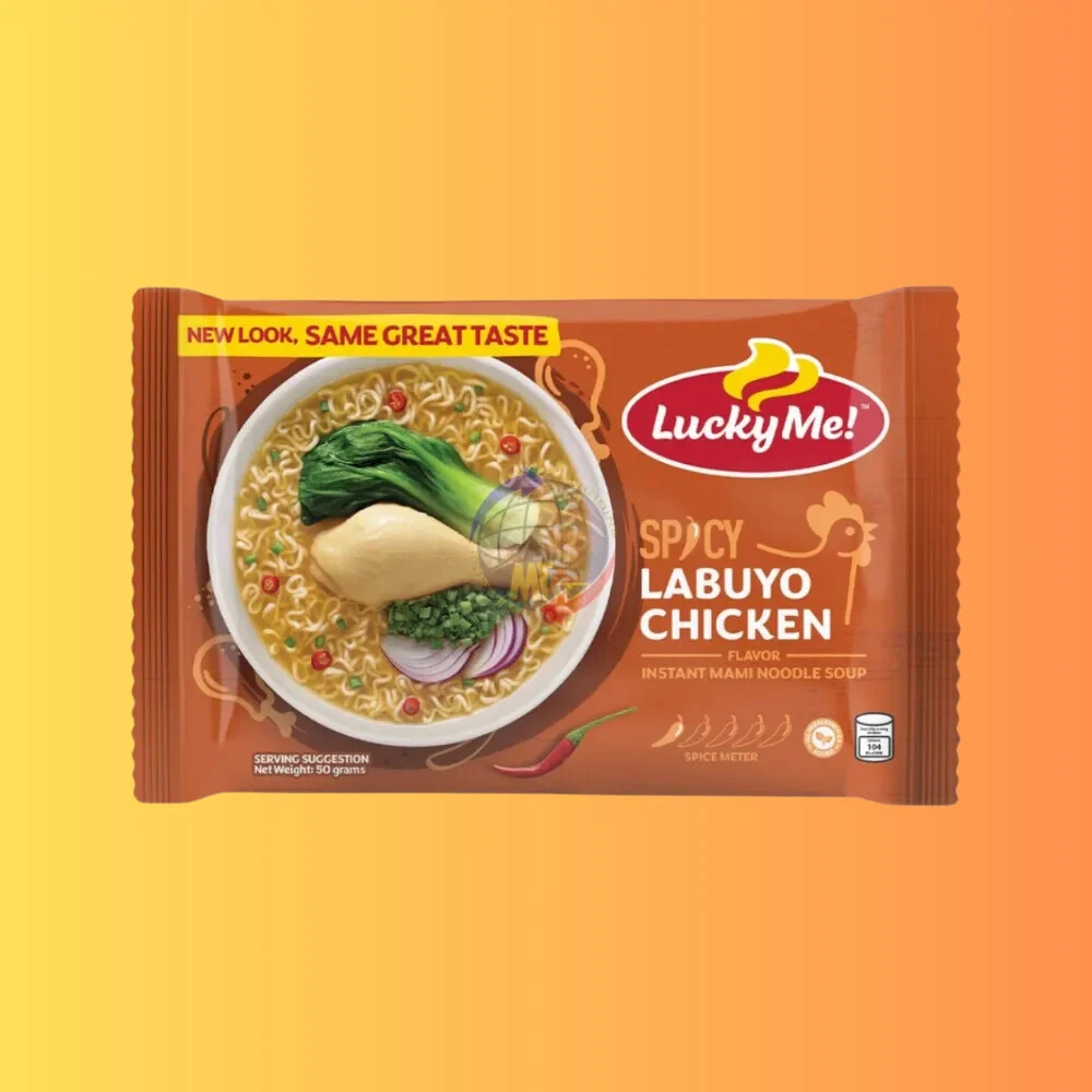 Lucky Me Spicy Labuyo CHICKEN Flavor Noodles | csirkés tészta 50g