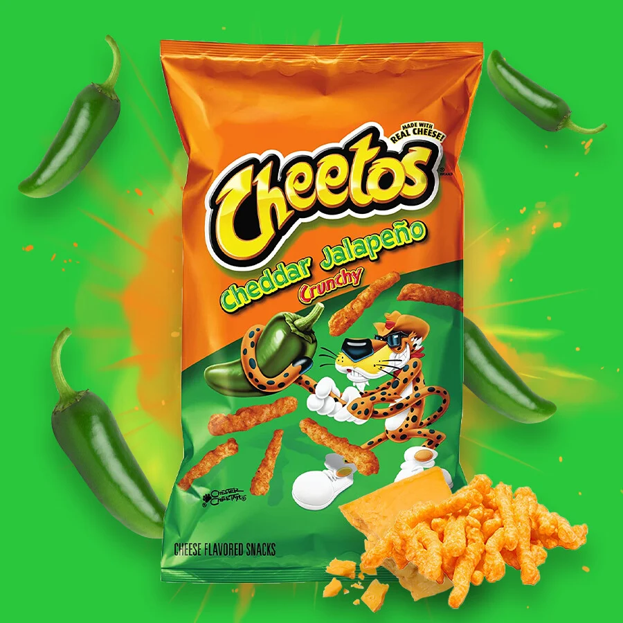 Cheetos Crunchy Cheddar Jalapeño Chips 226g I Cheddar Jalapeño Ízű Ropogós Chips