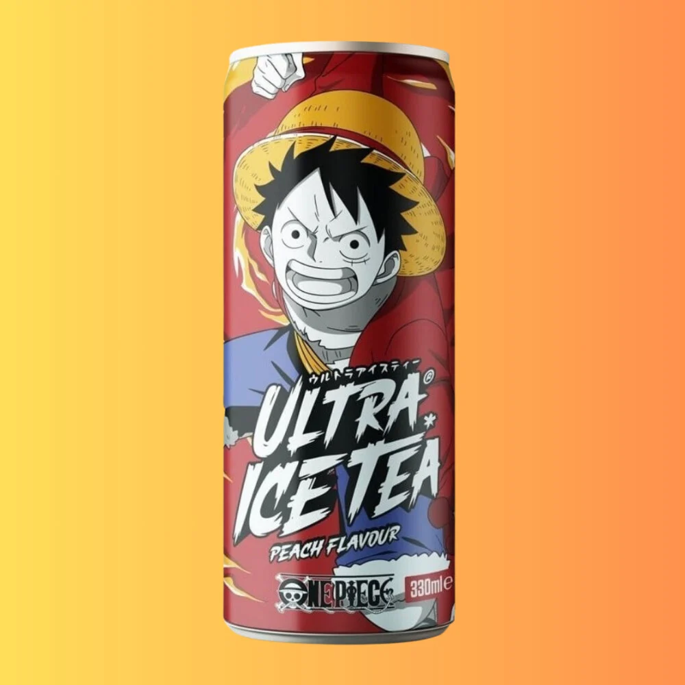 One Piece Luffy Ultra Ice Tea Peach I Barackos Ultra Jegestea 330ml