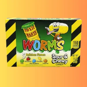 Toxic Waste Worms Sour Gummy 85g I Savanyú Gumicukor Kukacok Doboz