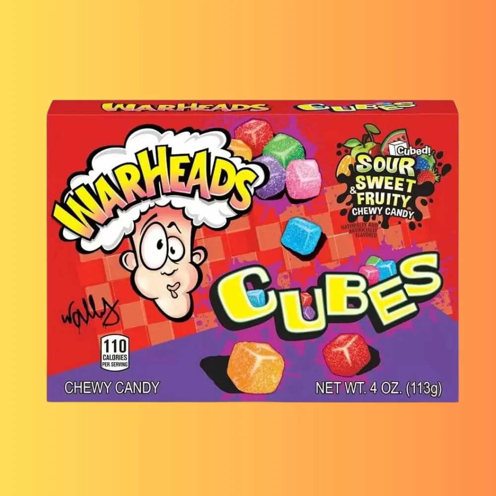Warheads Sour Cubes Sour Gummies I Savanyú Kocka Rágós Gumicukor 113g