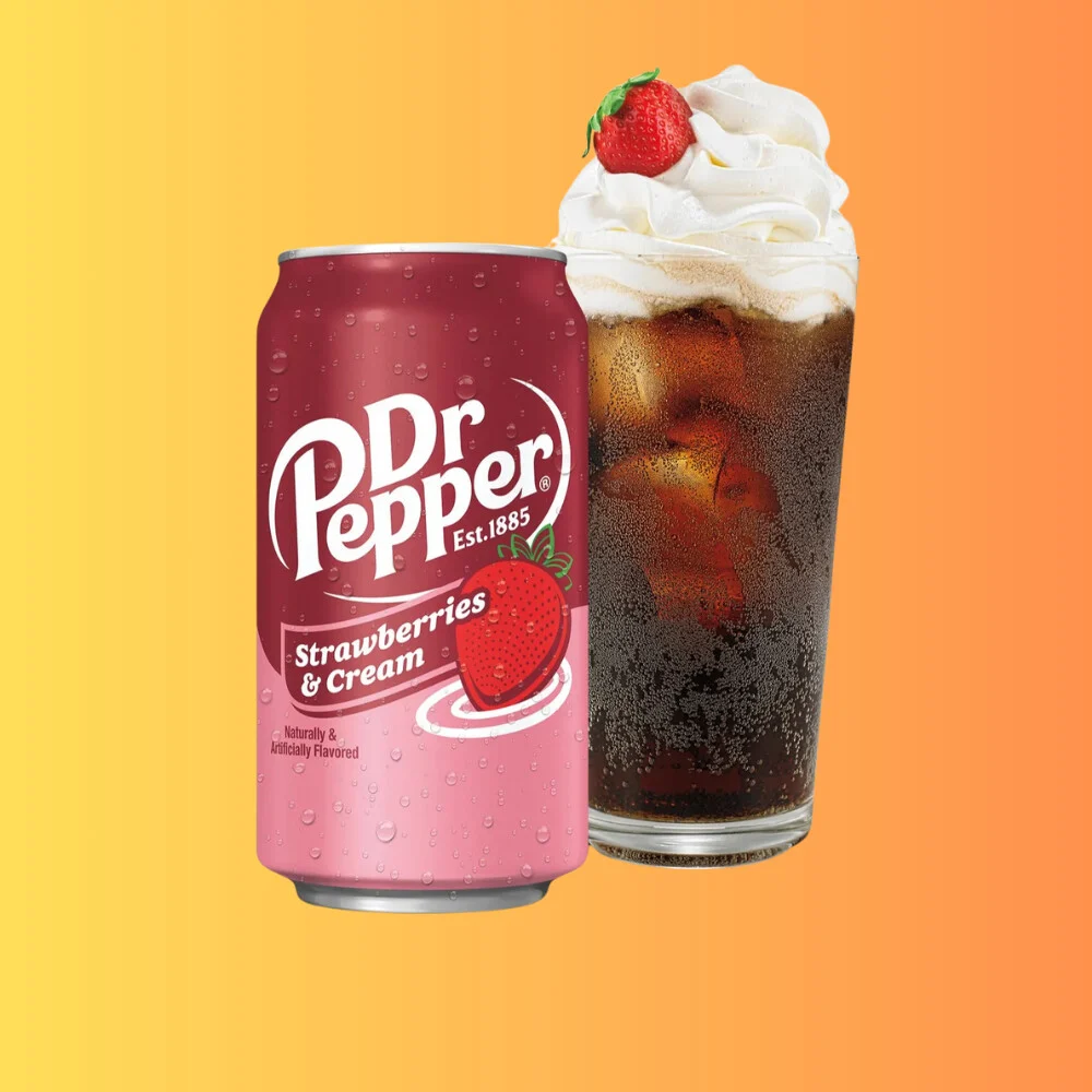 Dr. Pepper Strawberries and Cream | Eperkrém ízű Üdítőital 355ml