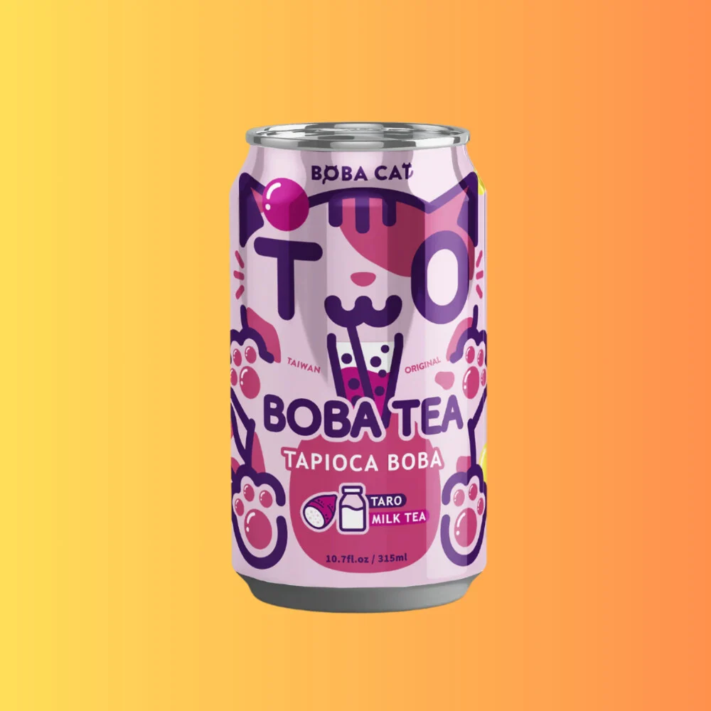 Boba Cat Milk Taro Tapioca Bubble Tea 315ml I Taro Ízű Tejes Tapioka Bubble Tea