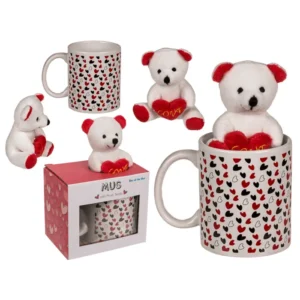 Heart Mug | Fehér bögre, kis szívekkel