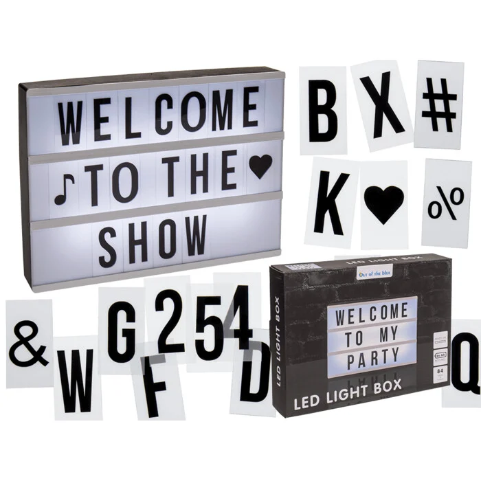 Illuminated Board with 84 Letters | Megvilágított műanyag tábla 84 betűvel