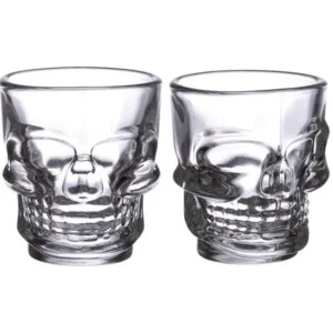 2 pcs Skull and Rose Shot Glasses | Koponyás és Rózsás Pohár 60ml