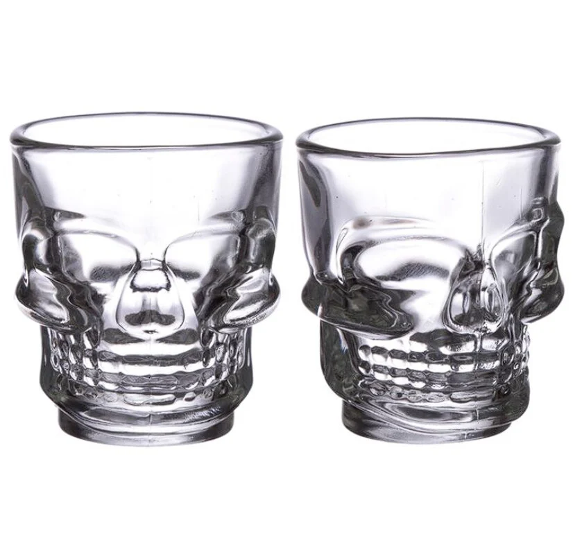2 pcs Skull and Rose Shot Glasses | Koponyás és Rózsás Pohár 60ml