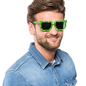 Minecraft Green pixel sunglasses I Zöld pixel napszemüveg