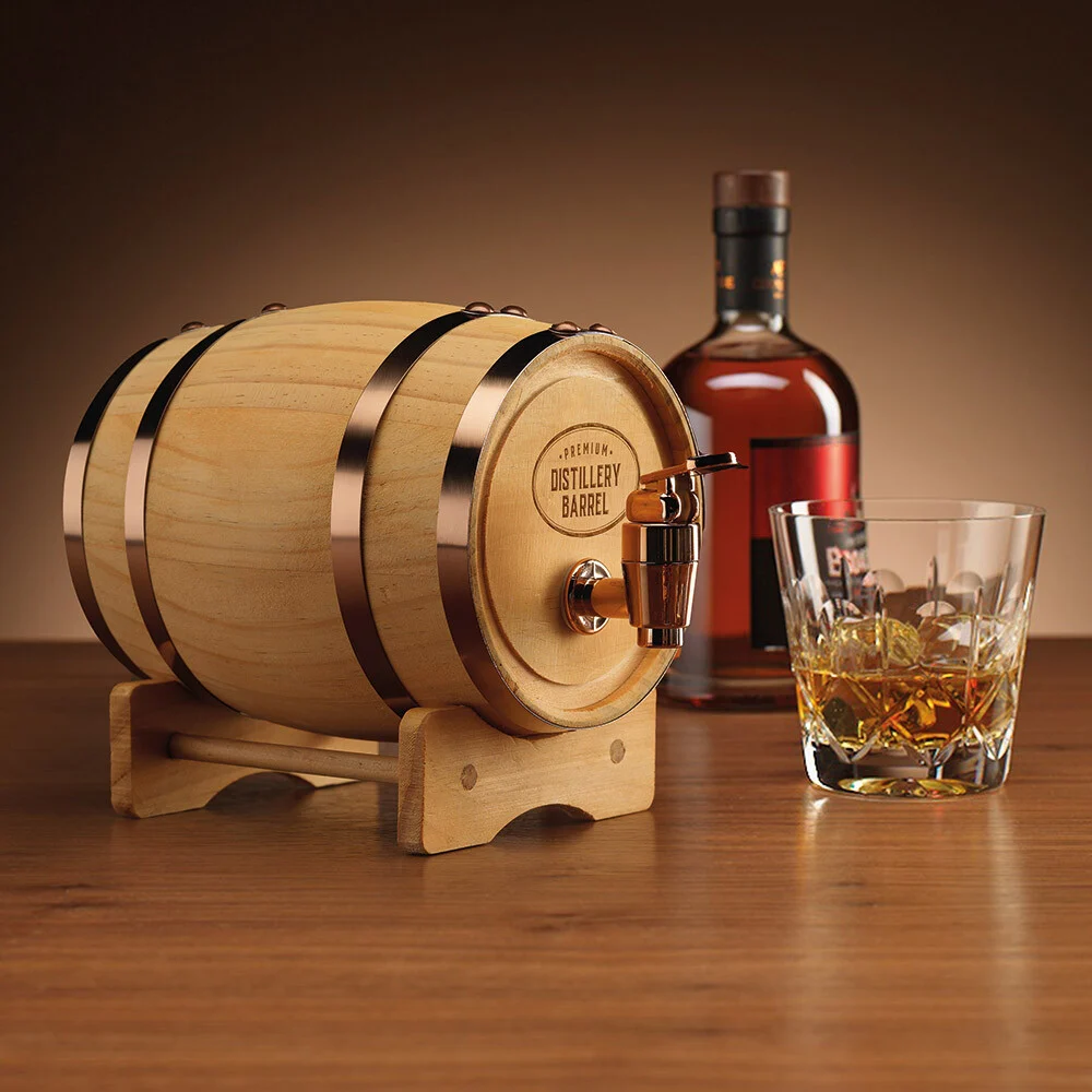 Whiskey Barrel Dispenser I Asztali csapos whiskey hordó 800ml
