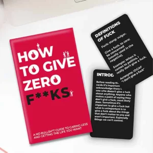 How To Give Zero Fks Tippek és Tanácsok Kártyapakli I Tips and Advice Card Deck