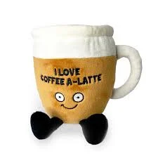 Punchkin Collectible Plushies | I Love Coffee A-Latte plüssfigura