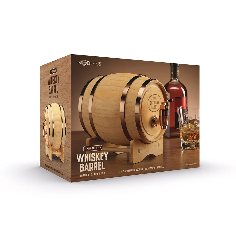 Whiskey Barrel Dispenser I Asztali csapos whiskey hordó 800ml - Image 3