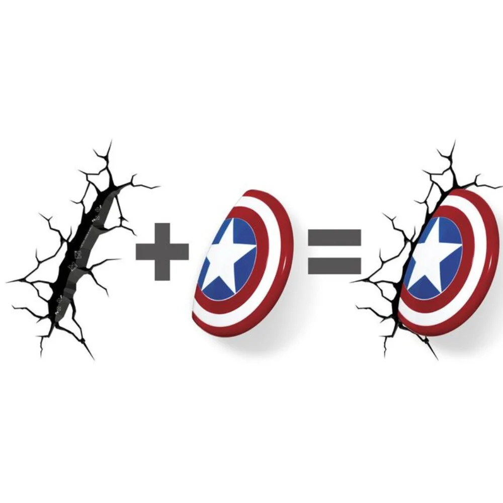 3D Light FX Marvel Captain America I Fali Világítás - Image 2