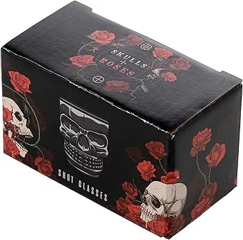 2 pcs Skull and Rose Shot Glasses | Koponyás és Rózsás Pohár 60ml - Image 2