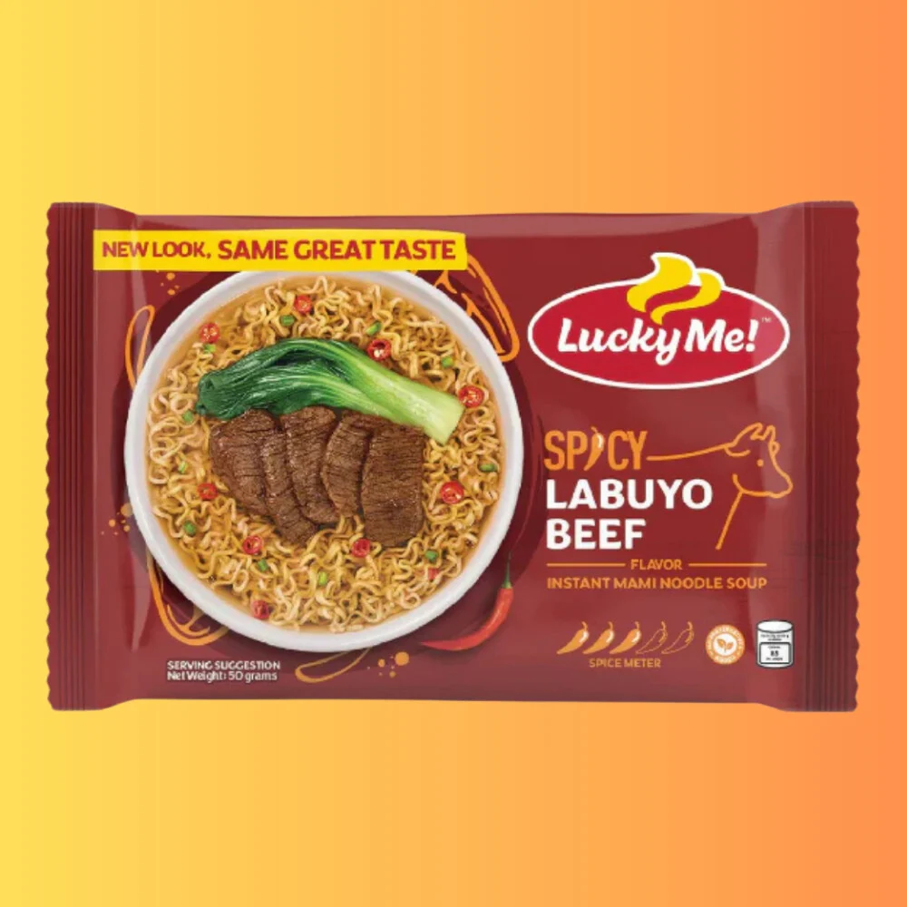 Lucky Me Spicy Labuyo Beef Flavor I Csípős marhahús ízű instant tészta 50g