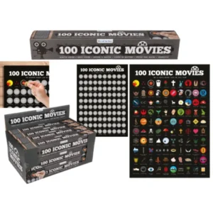 100 Iconic Movies Scratch Poster I Ikonikus Filmek Kaparós Poszter