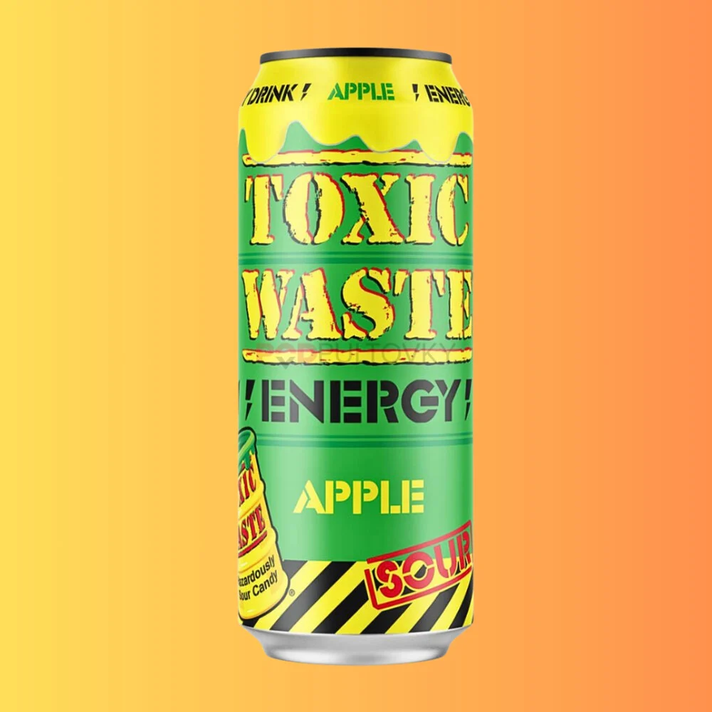 Toxic Waste Energy Drink Sour Apple 500ml I Savanyú Alma Ízű Energiaital