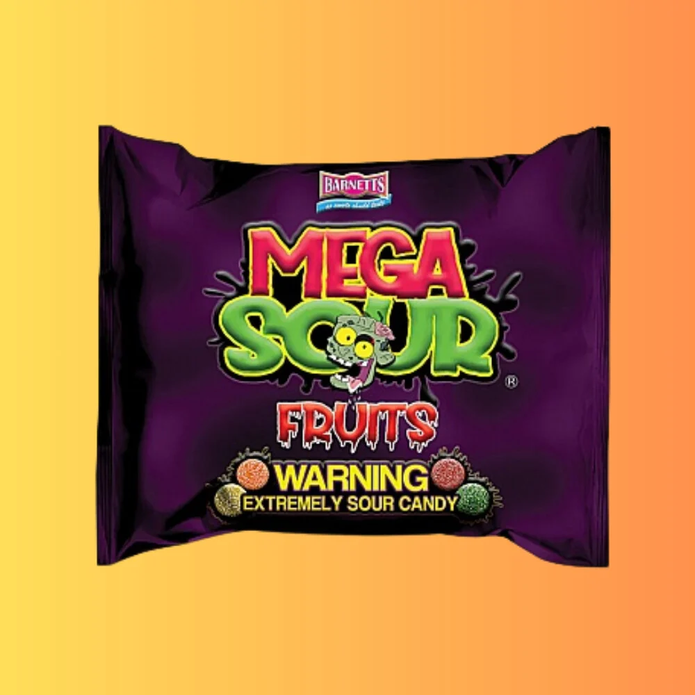 Barnetts Mega Sour Fruits 104g I Extra Savanyú Gyümölcsös Cukorka