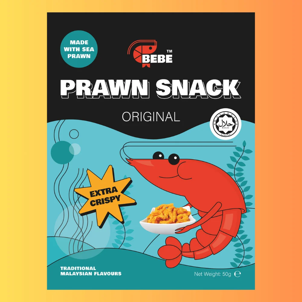 BEBE Prawn Snack Original 50g I Eredeti Garnéla Snack